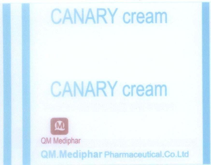 Mẫu nhãn hiệu QM QM Mediphar CANARY cream QM.Mediphar Pharmaceutical.Co.Ltd