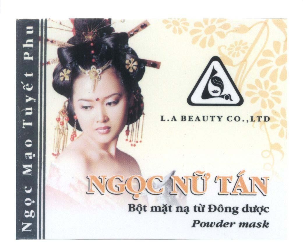 Mẫu nhãn hiệu L A Ngọc Mạo Tuyết Phu Ngọc Nữ Tán L.A BEAUTY CO., LTD Bột mặt nạ từ Đông dược Powder mask