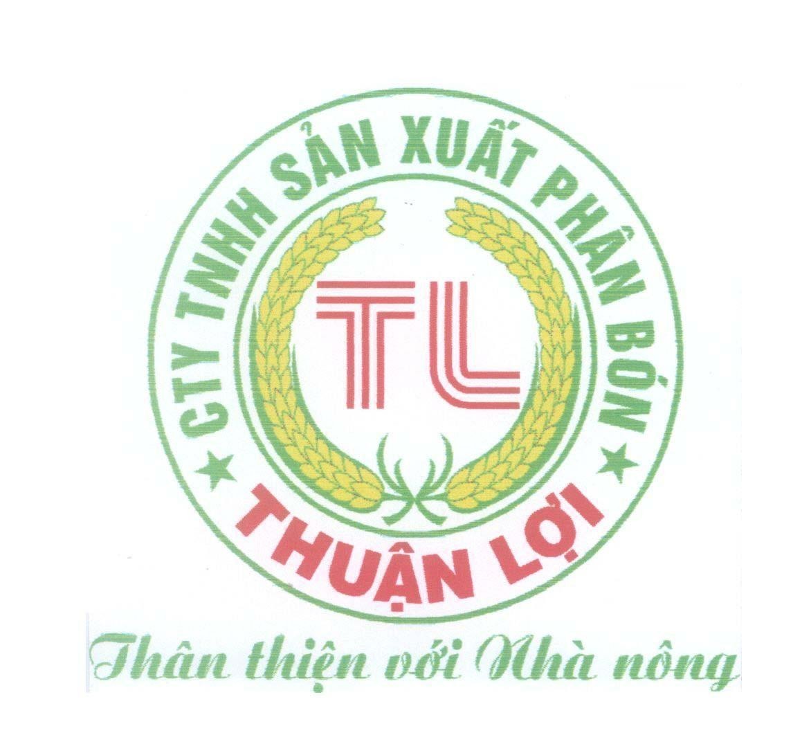 Mẫu nhãn hiệu TL Thuận Lợi CTY TNHH Sản Xuất Phân Bón Thân Thiện Với Nhà Nông