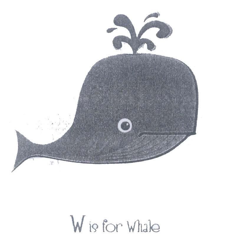 Mẫu nhãn hiệu W is for Whale