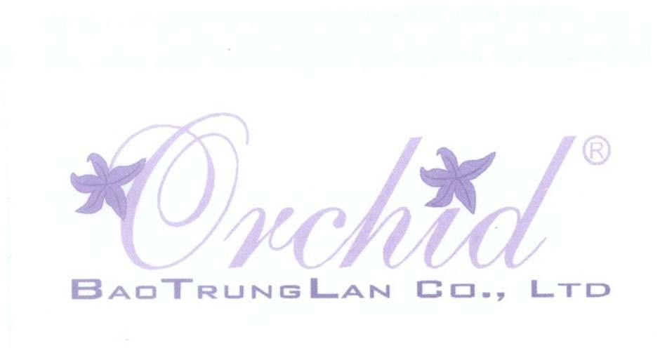 Mẫu nhãn hiệu Orchid BaoTrung Lan Co., LTD