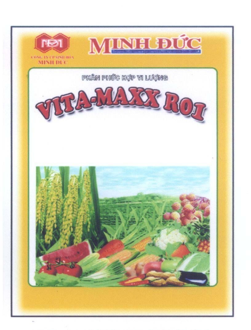 Mẫu nhãn hiệu Minh Đức VITA-MAXX R01 Phân Phức Hợp Vi Lượng Minh Đức MĐ Công Ty CP Sinh Hoá Minh Đức