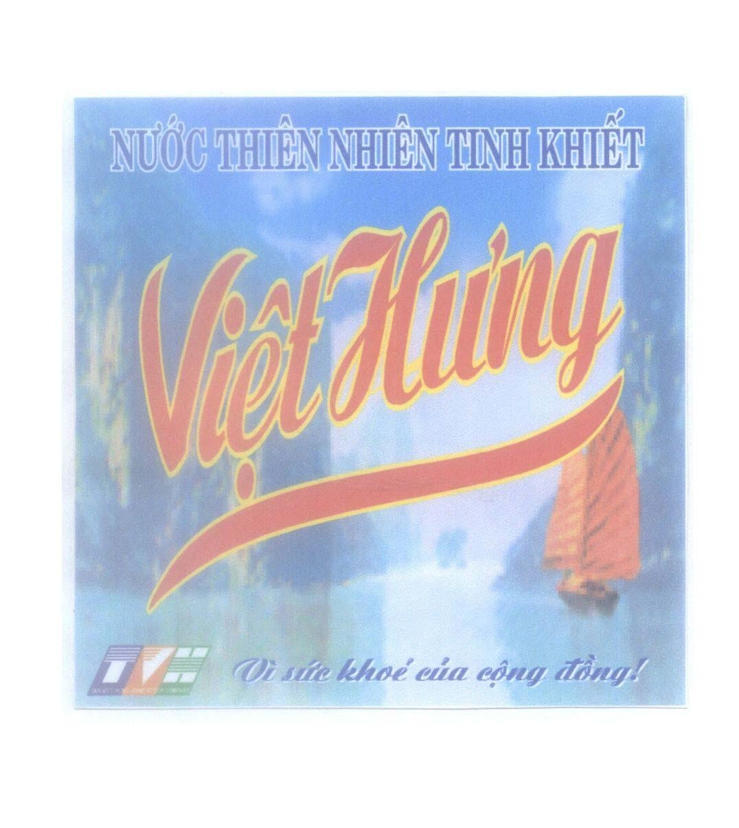 Mẫu nhãn hiệu Việt Hưng Nước Thiên Nhiên Tinh Khiết TVH TAN VIET HUNG JOINT STOCK COMPANY Vì sức khỏe của cộng đồng