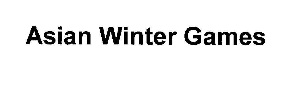 Mẫu nhãn hiệu Asian Winter Games