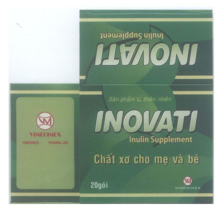 Mẫu nhãn hiệu INOVATI Inulin Supplement Chất xơ cho mẹ và bé VM VIMEDMEX PHARMA JSC