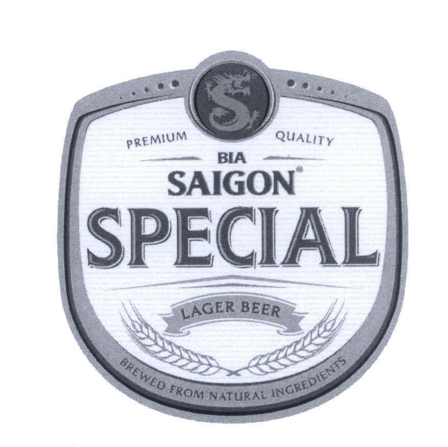 Mẫu nhãn hiệu S BIA SAIGON SPECIAL LAGER BEER BREWED FROM NATURAL INGREDIENTS PREMIUM QUALITY