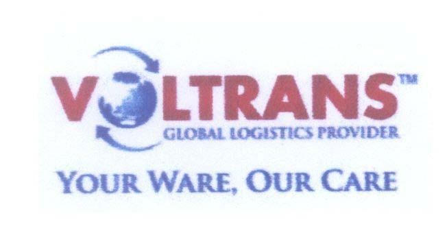 Mẫu nhãn hiệu V VOLTRANS GLOBAL LOGISTICS PROVIDER YOUR WARE, OUR CARE