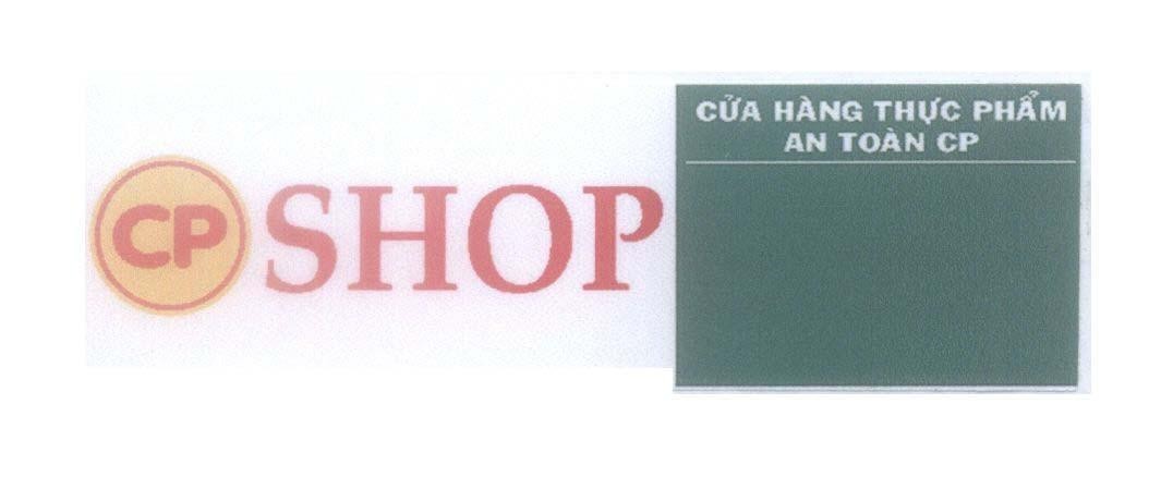 Mẫu nhãn hiệu CP SHOP Cửa Hàng Thực Phẩm An Toàn CP