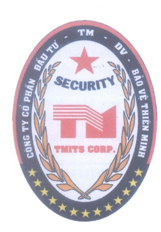 Mẫu nhãn hiệu SECURITY TM TMITS CORP Công Ty Cổ Phần Đầu Tư - TM - DV - Bảo Vệ Thiên Minh