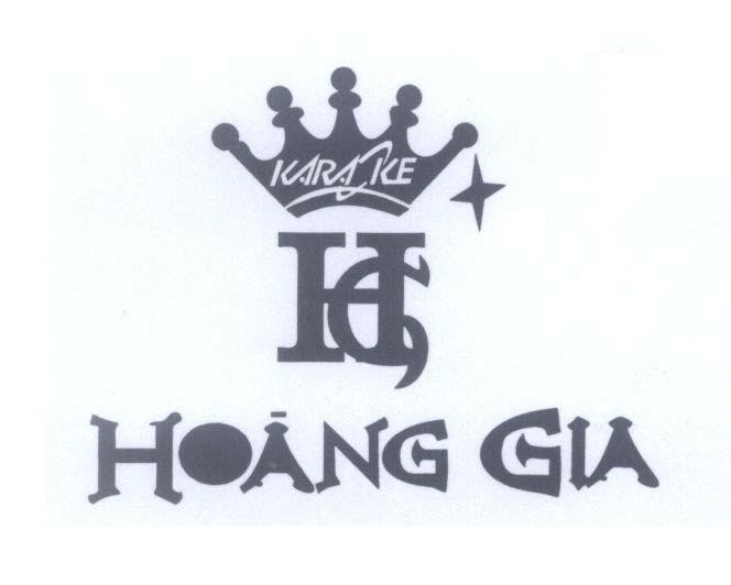 Mẫu nhãn hiệu HG H G Hoàng Gia KARAOKE