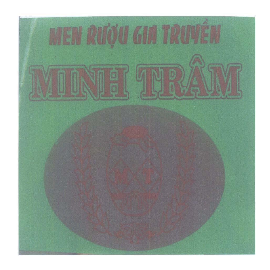Mẫu nhãn hiệu Men Rượu Gia Truyền MINH TRÂM M T