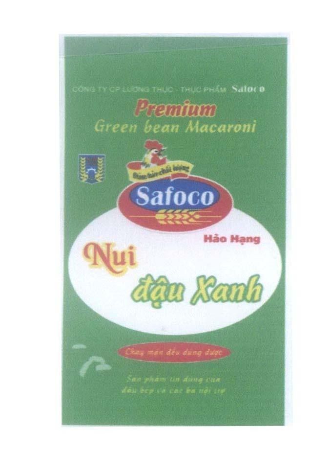 Mẫu nhãn hiệu Safoco Nui đậu Xanh Hảo Hạng công ty CP lương thực - thực phẩm Safoco