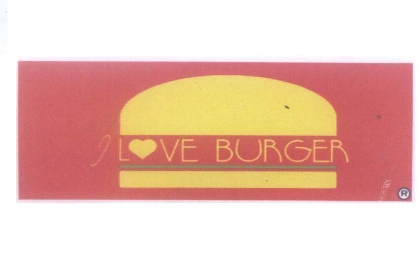 Mẫu nhãn hiệu I LOVE BURGER