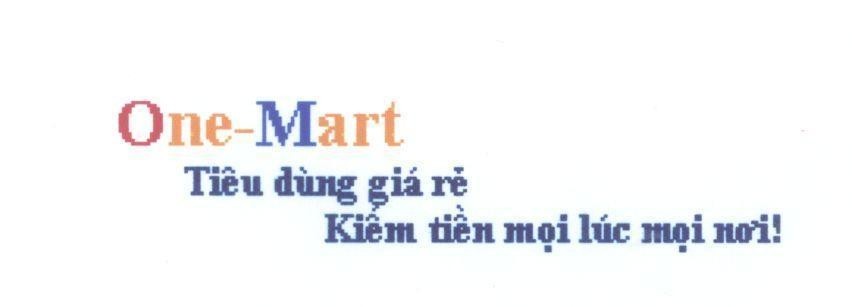 Mẫu nhãn hiệu One-Mart Tiêu dùng giá rẻ Kiếm tiền mọi lúc mọi nơi!