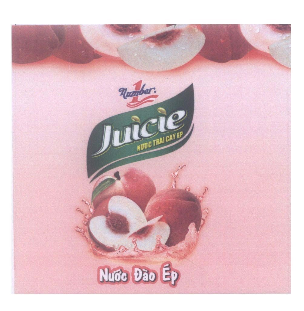 Mẫu nhãn hiệu Juicie Number 1 Nước Trái Cây ép Nước Đào ép
