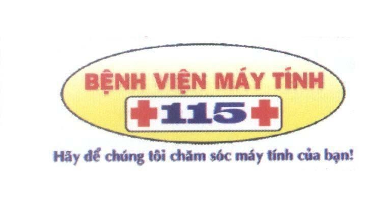 Mẫu nhãn hiệu Bệnh Viện Máy Tính 115 Hãy để chúng tôi chăm sóc máy tính của bạn!