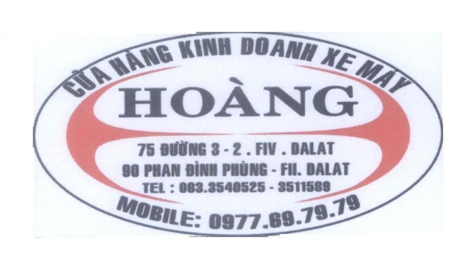 Mẫu nhãn hiệu Cửa Hàng Kinh Doanh Xe Máy Hoàng