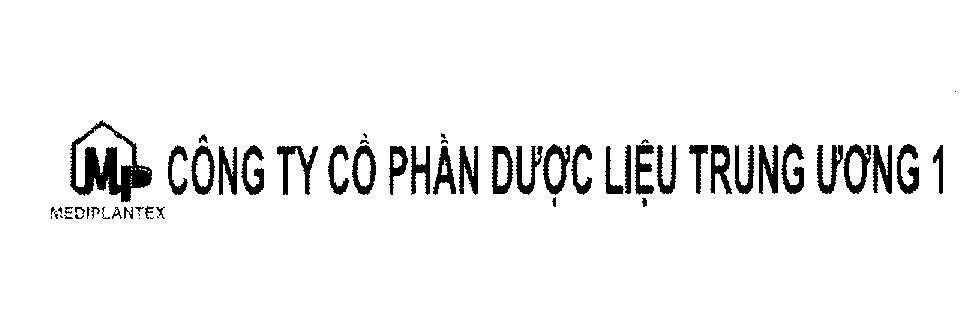 Mẫu nhãn hiệu MP MEDIPLANTEX Công TY Cổ Phần Dược Liệu Trung Ương 1