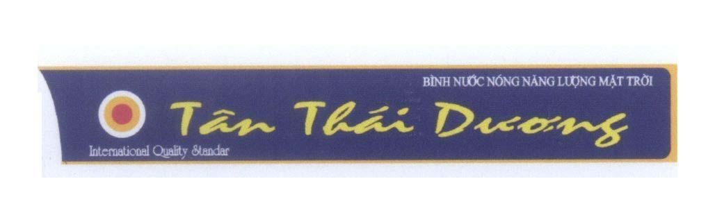 Mẫu nhãn hiệu Tân Thái Dương Bình Nước Nóng Năng Lượng Mặt Trời International Quality Standar