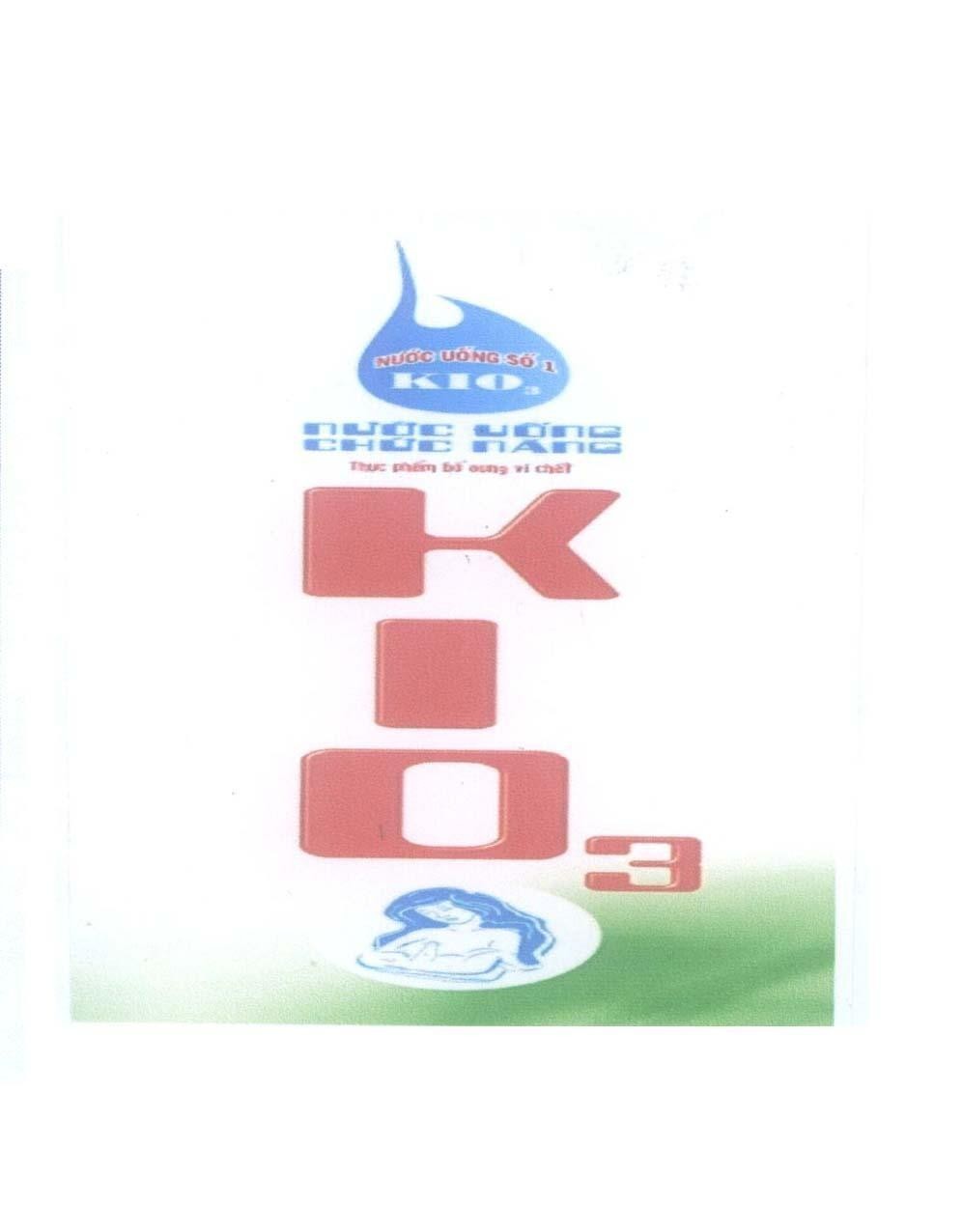 Mẫu nhãn hiệu KIO 3 Nước Uống Số 1 Nước Uống Chức Năng thực phẩm bổ sung vi chất
