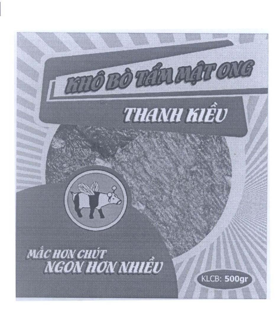 Mẫu nhãn hiệu Thanh Kiều Khô Bò Tẩm Mật Ong Mắc Hơn Chút Ngon Hơn Nhiều