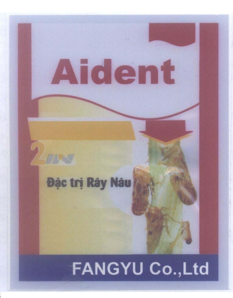 Mẫu nhãn hiệu Aiden FANGYU Co., Ltd 2 IN Đặc trị Rầy Nâu