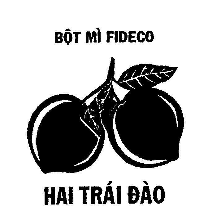 Mẫu nhãn hiệu Hai Trái Đào Bột Mì Fideco