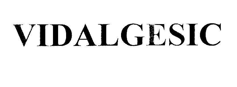 Mẫu nhãn hiệu VIDALGESIC