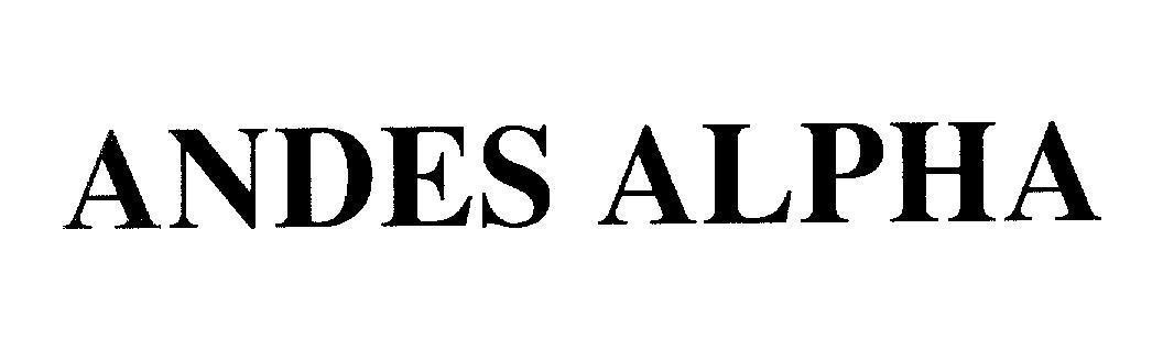 Mẫu nhãn hiệu ANDES ALPHA