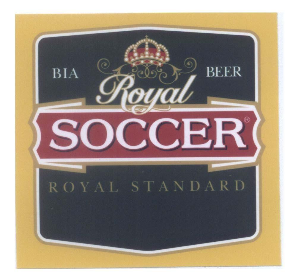 Mẫu nhãn hiệu SOCCER ROYAL STANDARD Royal BIA BEER