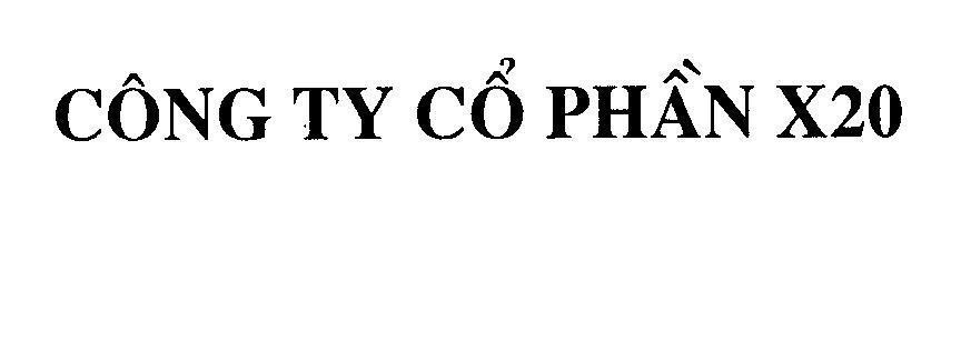 Mẫu nhãn hiệu Công Ty Cổ Phần X20