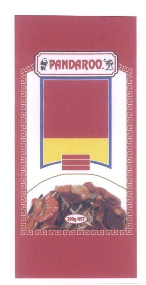 Mẫu nhãn hiệu PANDAROO 200g NET