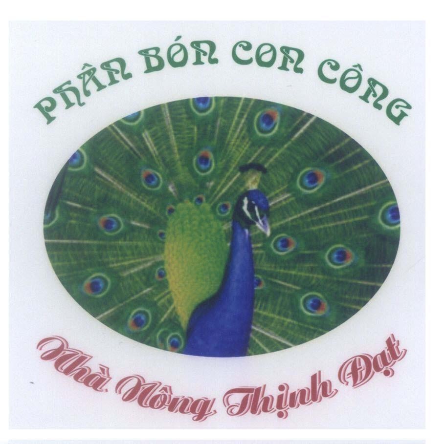 Mẫu nhãn hiệu Phân Bón Con Công Nhà Nông Thịnh Đạt