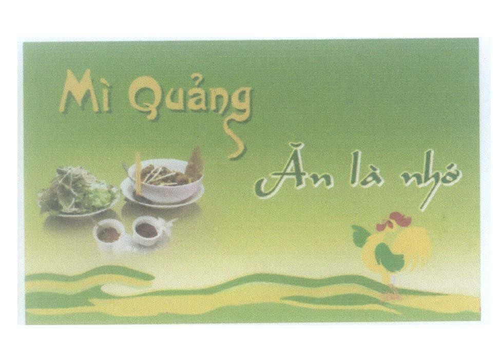 Mẫu nhãn hiệu Mì Quảng ăn là nhớ