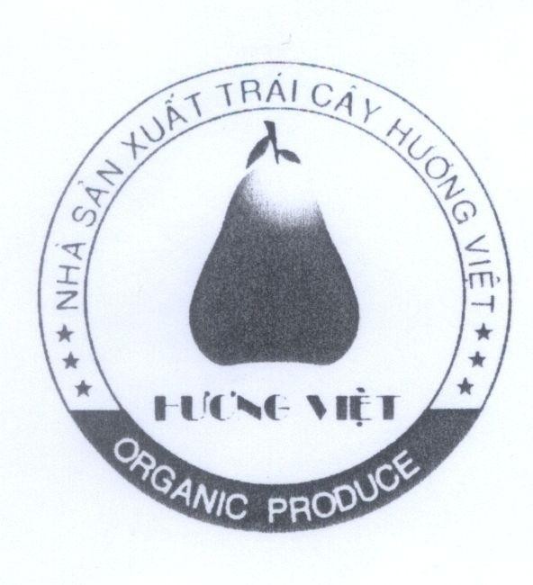 Mẫu nhãn hiệu Hương Việt ORGANIC PRODUCE Nhà Sản Xuất Trái Cây Hương Việt