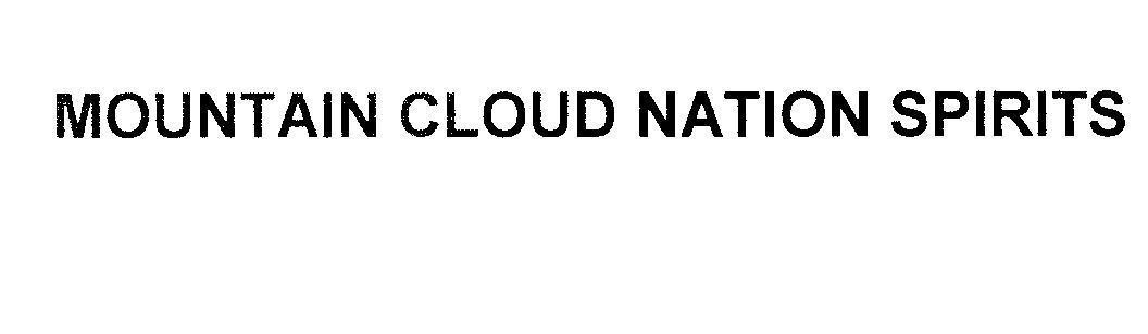 Mẫu nhãn hiệu MOUNTAIN CLOUD NATION SPIRITS