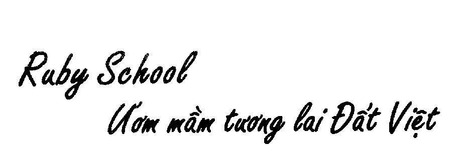 Mẫu nhãn hiệu Ruby School Ươm mầm tương lai Đất Việt