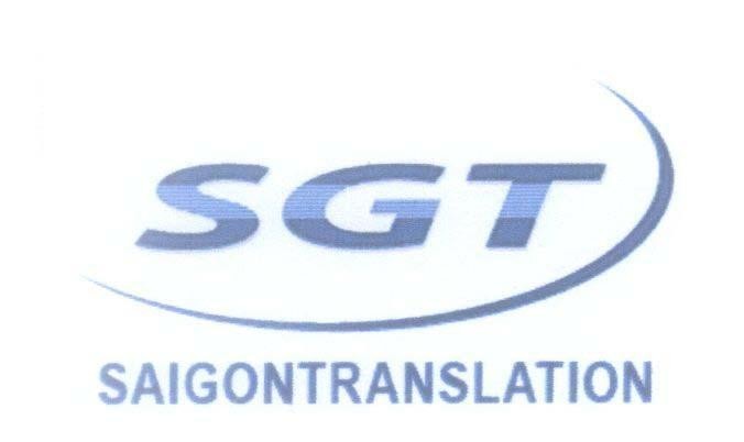 Mẫu nhãn hiệu SGT SAIGONTRANSLATION