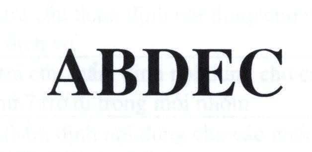 Mẫu nhãn hiệu ABDEC