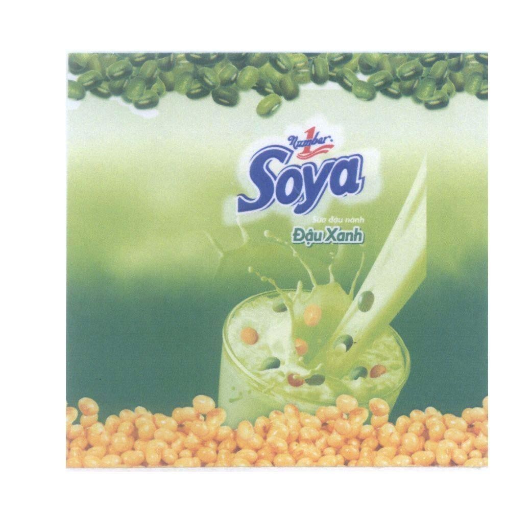 Mẫu nhãn hiệu Soya Number 1 Sữa đậu nành Đậu Xanh