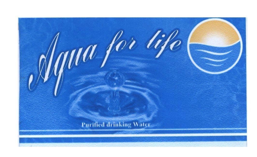Mẫu nhãn hiệu Aqua for life Purified drinking water