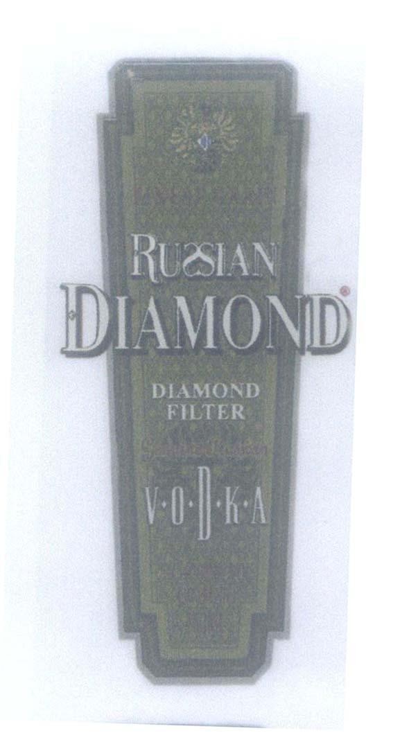 Mẫu nhãn hiệu FINEST GRAIN RUSSIAN DIAMOND FILTER VODKA