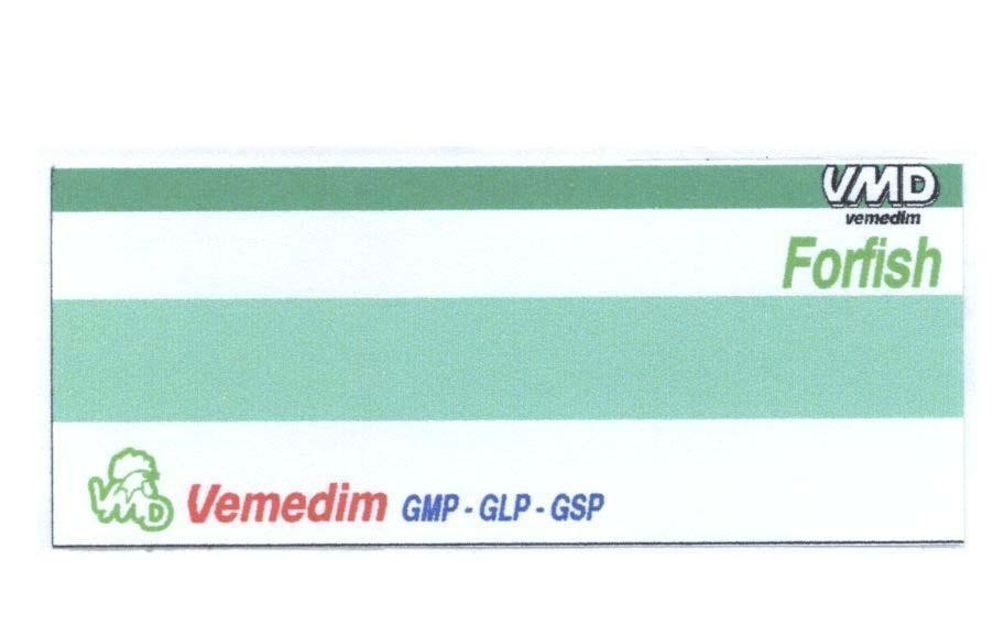 Mẫu nhãn hiệu VMD Vemedim Forfish GMP - GLP - GSP