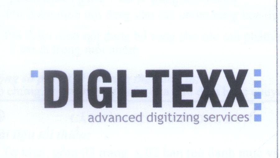 Mẫu nhãn hiệu DIGI-TEXX advanced digitizing services