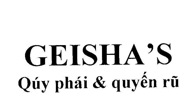Mẫu nhãn hiệu GEISHA'S Quý phái & quyến rũ