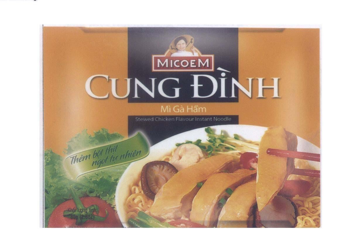 Mẫu nhãn hiệu Cung Đình MICOEM Mì Gà Hầm...