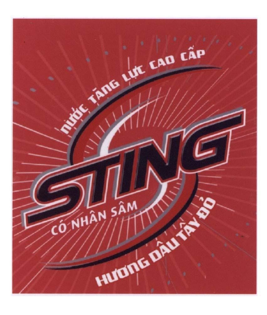 Mẫu nhãn hiệu STING S Nước Tăng Lực Cao Cấp Có Nhân Sâm Hương Dâu Tây Đỏ