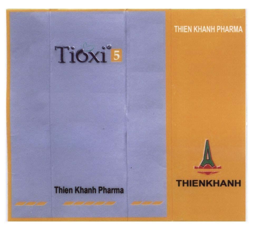 Mẫu nhãn hiệu Tioxi 5 Thien Khanh Pharma THIENKHANH