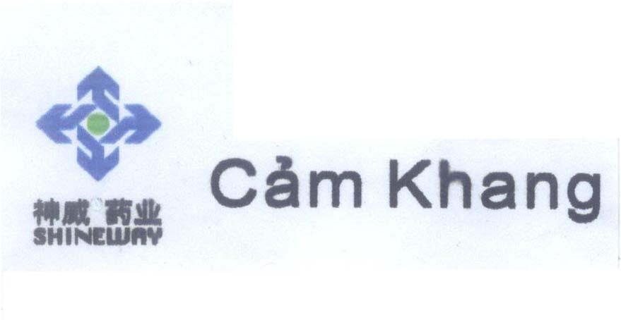 Mẫu nhãn hiệu Cảm Khang SHINEWAY [Shenwei yaoye:dược phẩm thần uy]