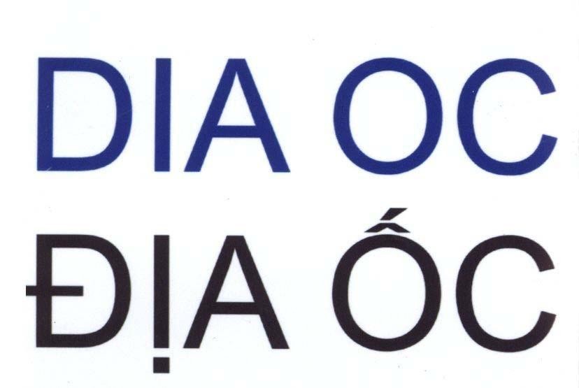 Mẫu nhãn hiệu DIA OC Địa ốc